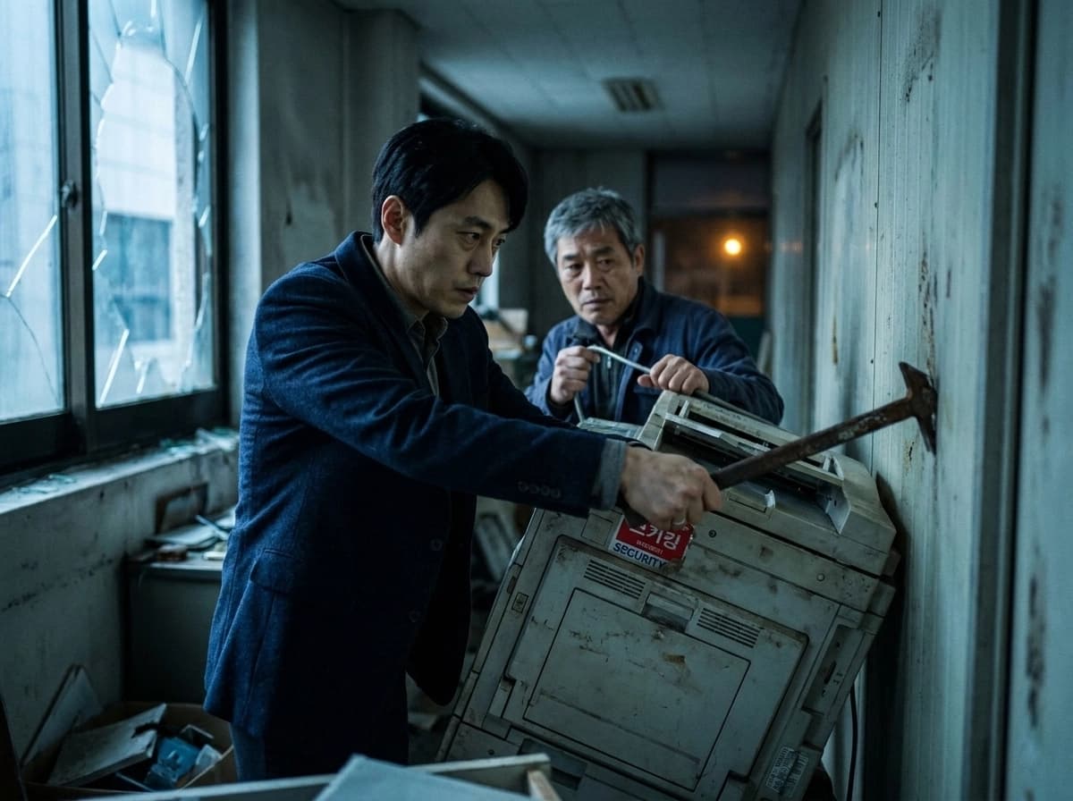 복사기의 붉은 불